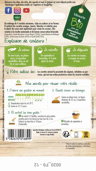 Potagères - Carotte Mélange de Couleurs - BIO - MEDIA_PACKAGING_VERSO